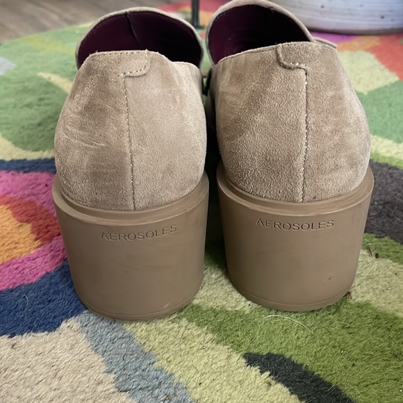 Aerosoles Taupe Wedge Loafers W12 - Picture 6 of 7